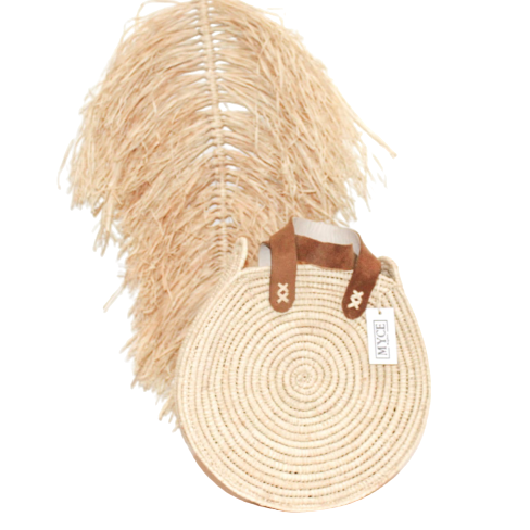 MyTindy Round Raphia Handbag