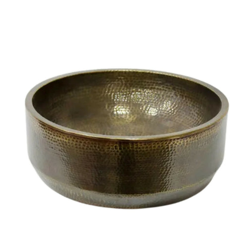 MyTindy Rustic Exposed Hammered Bronze Washbasin Vessel Sink