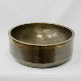 MyTindy Rustic Exposed Hammered Bronze Washbasin Vessel Sink, view 2