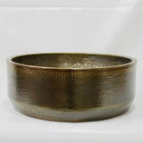 MyTindy Rustic Exposed Hammered Bronze Washbasin Vessel Sink, view 3