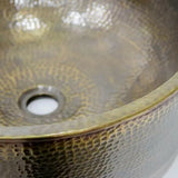 MyTindy Rustic Exposed Hammered Bronze Washbasin Vessel Sink, view 4