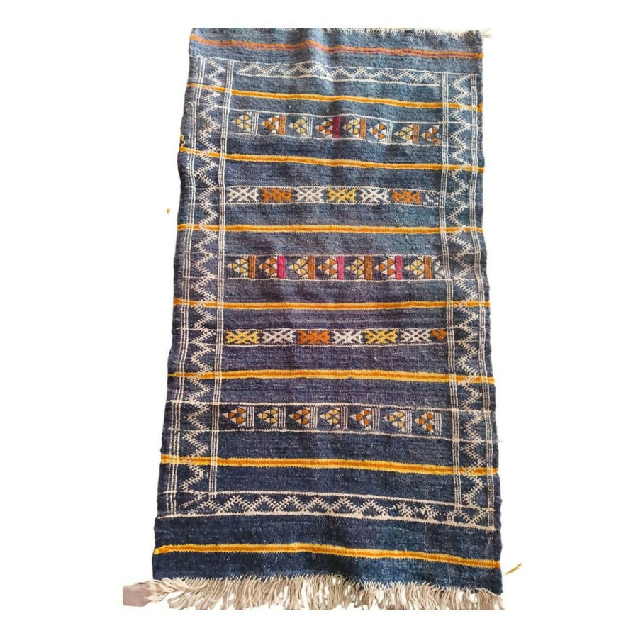 MyTindy Sabra Dark Blue & Yellow Rug