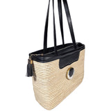 MyTindy Sac Panier en raphia et cuir / BC, view 2