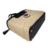 MyTindy Sac Panier en raphia et cuir / BC, view 4