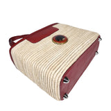 MyTindy Sac Panier en Raphia et cuir / RD, view 5