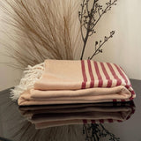 MyTindy Salmon & Red Moroccan Towel, view 2