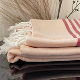 MyTindy Salmon & Red Moroccan Towel, view 4