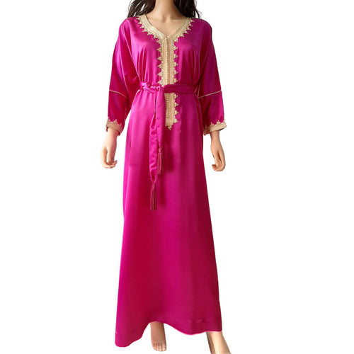 MyTindy Satin Fuschia Kaftan