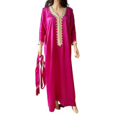 MyTindy Satin Fuschia Kaftan, view 5