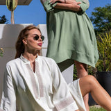 MyTindy Sauge Green Kaftan, view 6
