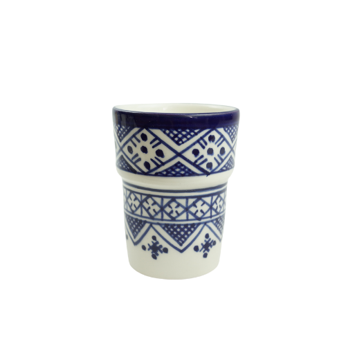 MyTindy Blue Patterns Moroccan Cups