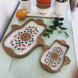 MyTindy Set of 2 Serving Trays Hand Shaped HAMSA, view 3