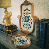 MyTindy Set of 2 Serving Trays Hand Shaped HAMSA, view 5