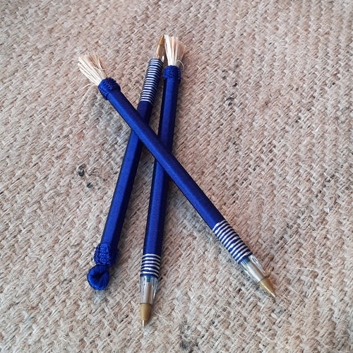MyTindy Set of 3 Woven Blue Pens