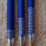 MyTindy Set of 3 Woven Blue Pens, view 4