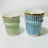 MyTindy Blue Stripes Moroccan Coffee Cups, view 3