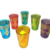 MyTindy Set of 6 Traditional Moroccan Tea Glass - Multicolor, view 2