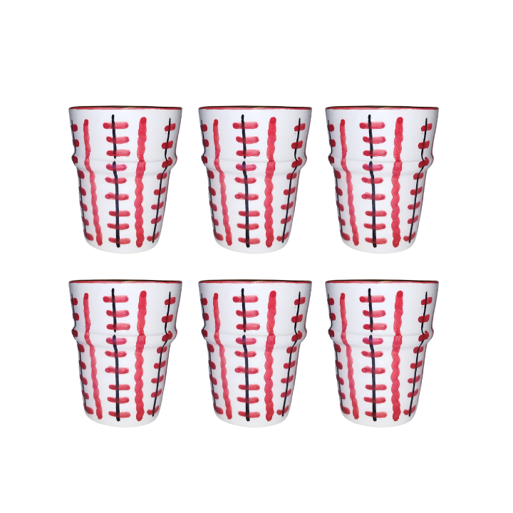 MyTindy Set of six red Cup