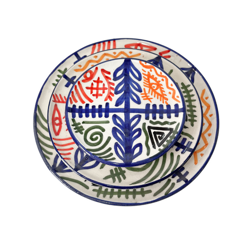 MyTindy Blue Amazigh plate set