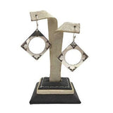 MyTindy Silver Square Earrings, view 2