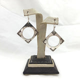 MyTindy Silver Square Earrings, view 4