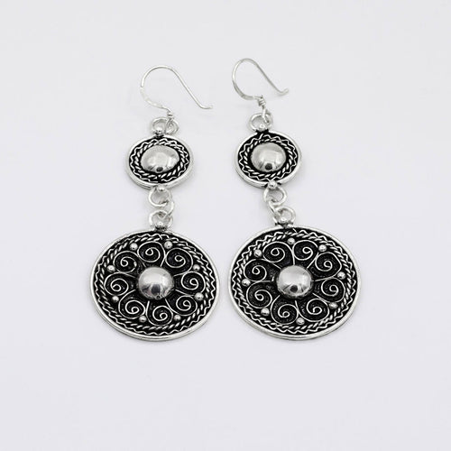 MyTindy Silver Filigree Earrings