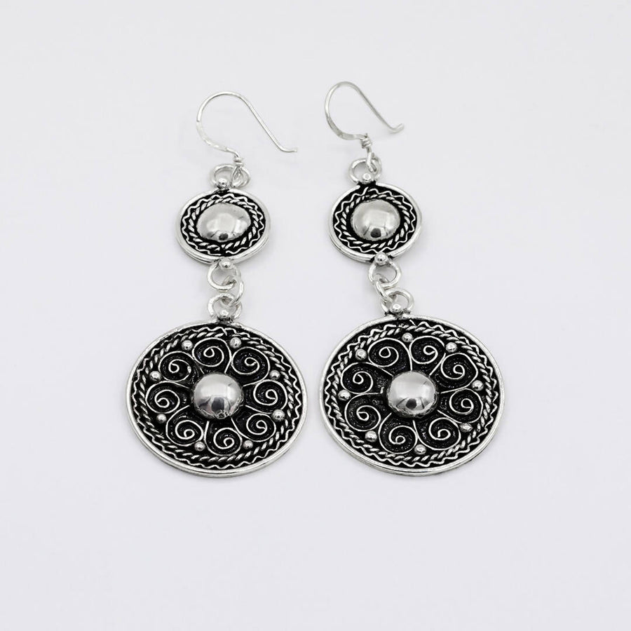 MyTindy Silver Filigree Earrings