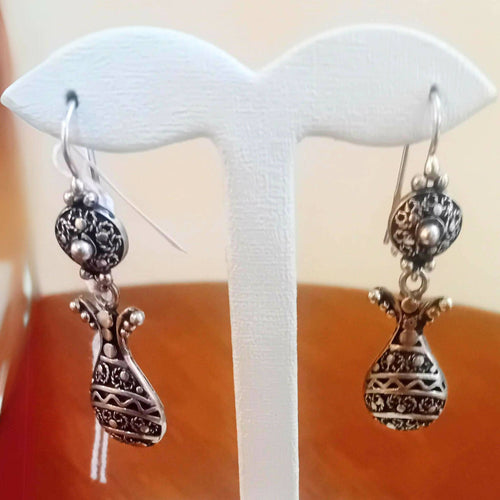 MyTindy Silver Moroccan Earrings