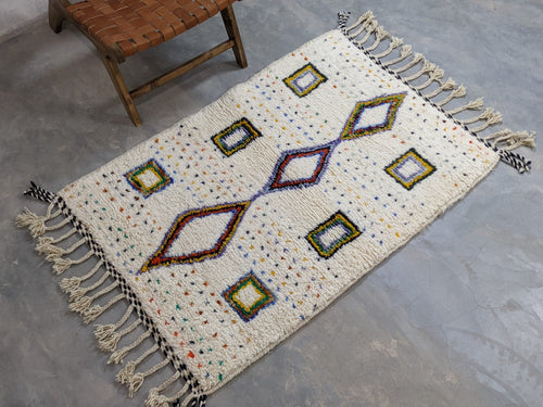 MyTindy Small Moroccan Rugs - Berber Handwoven Rugs for Home Décor (152 x 102 cm)