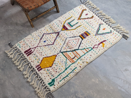 MyTindy Small Moroccan Rugs - Berber Handwoven Rugs for Home Décor (150 x 100 cm)