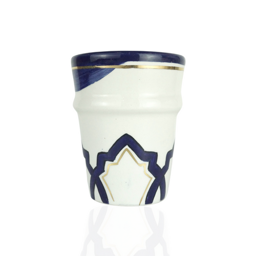 MyTindy SOBA - Blue and Gold Pattern Coffee Cups