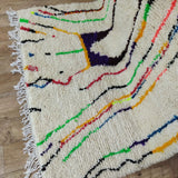 MyTindy Vintage Moroccan Rug - Azilal Colorful Rug 5x8ft - Soft Living Room Rug, view 3
