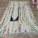 MyTindy Vintage Moroccan Rug - Azilal Colorful Rug 5x8ft - Soft Living Room Rug, view 5