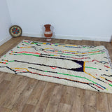 MyTindy Vintage Moroccan Rug - Azilal Colorful Rug 5x8ft - Soft Living Room Rug, view 6