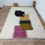 MyTindy Soft Moroccan Tan Rug, Rug For Living Room, Beni Ourain Rug, Wool Rug 7x10 Ft Rug, Boho Area Rug -beniourain Rug. Berber Rug 7x10ft, view 2