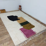 MyTindy Soft Moroccan Tan Rug, Rug For Living Room, Beni Ourain Rug, Wool Rug 7x10 Ft Rug, Boho Area Rug -beniourain Rug. Berber Rug 7x10ft, view 4