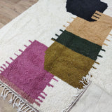 MyTindy Soft Moroccan Tan Rug, Rug For Living Room, Beni Ourain Rug, Wool Rug 7x10 Ft Rug, Boho Area Rug -beniourain Rug. Berber Rug 7x10ft, view 6