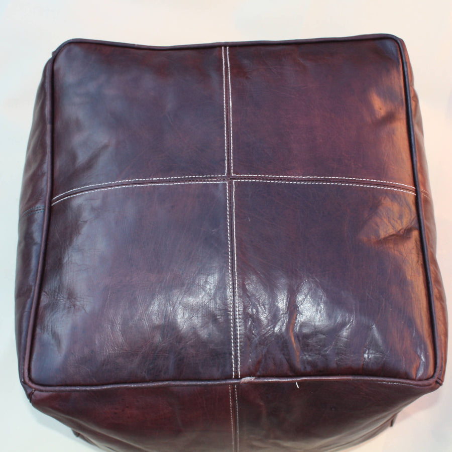 MyTindy Square Leather Moroccan Ottoman