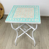 MyTindy Square table 100% handcrafted Zellige - Mid century mosaic Flair - Mosaic Table for Garden and Indoor - mosaic tiles table top Modern, view 2
