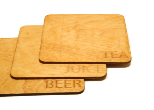 MyTindy Square Wooden Coasters