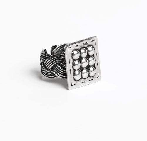 MyTindy Studs Square Ring
