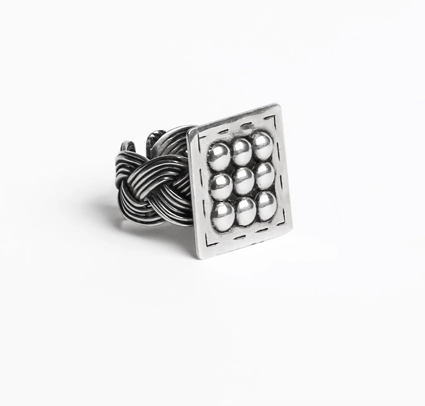 MyTindy Studs Square Ring