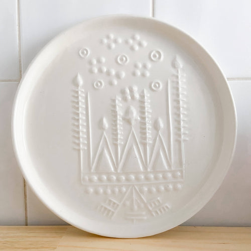 MyTindy RELIEF TAJ plate - White