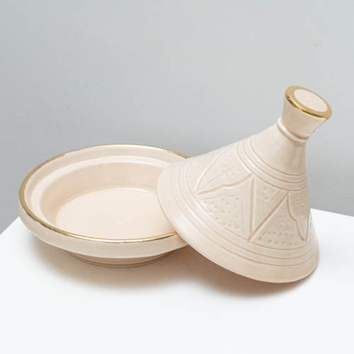 MyTindy Ceramic Tajine With Gold Thread