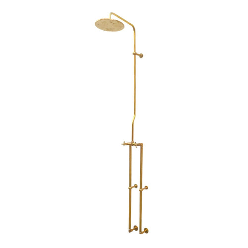 MyTindy Exposed Unlacquered Brass Outdoor Shower System