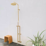MyTindy Exposed Unlacquered Brass Outdoor Shower System, view 2