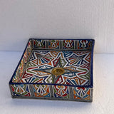 MyTindy Hand-Painted Moroccan Ceramic Bathroom Sink – Square Geometric Star Washbasin in Vibrant Colors, view 3