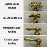 MyTindy Lever Handles Brass Three Holes Faucet For Bathroom Vanities, view 3