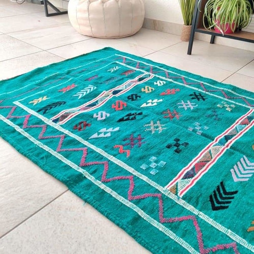 MyTindy Tapis Berbère Vert Bohème <br> 95x150 cm