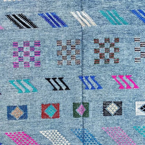MyTindy Tapis Style Berbère Bleu Jean <br> 120x200 cm